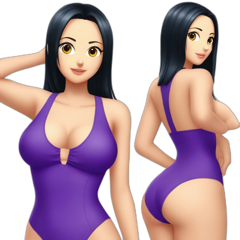 nico robin full body pawg swimsuit back shot emoji