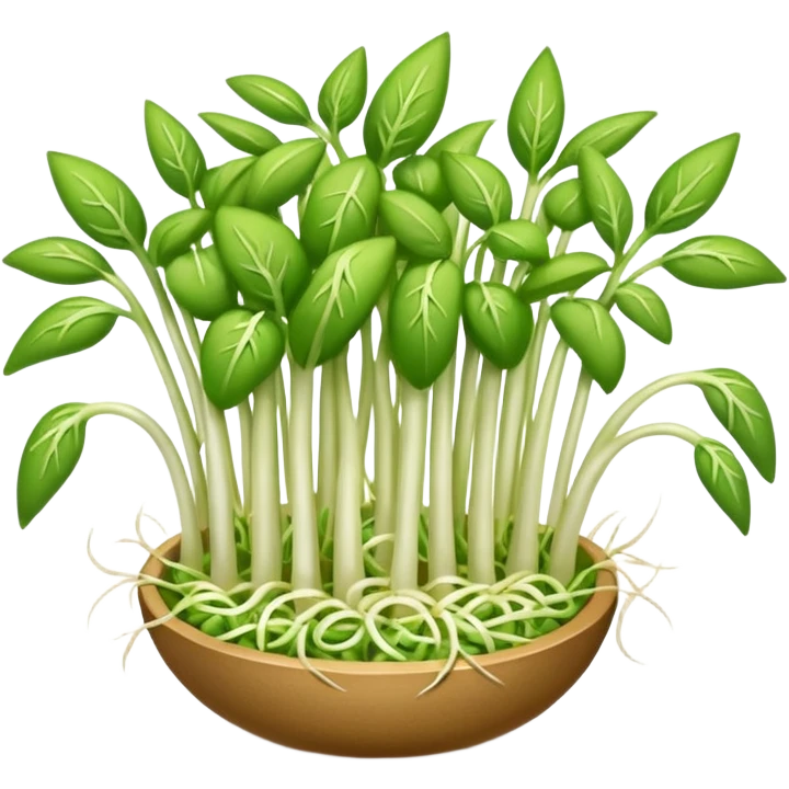 Bean sprouts laid emoji