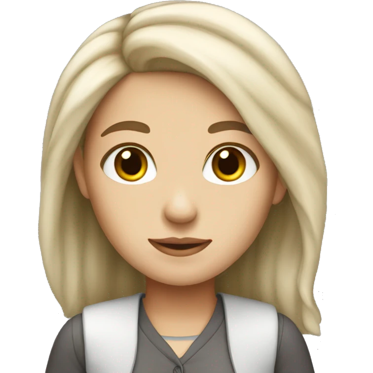 Geography student girl white skin emoji