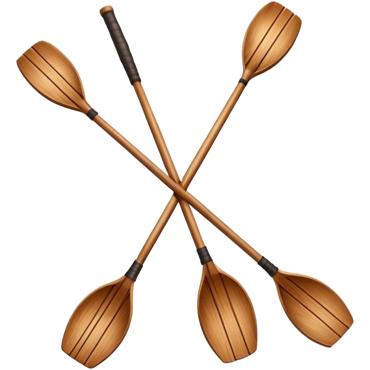 Only two rowing oars crossing emoji no water or boat just oars  emoji