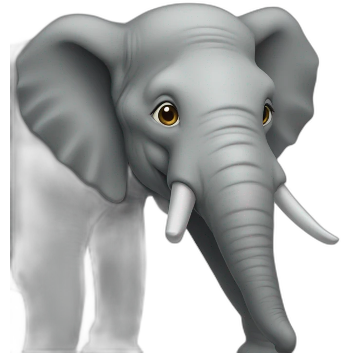 Éléphant qui fait caca emoji