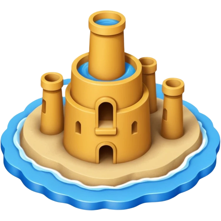 sandcastle mold emoji