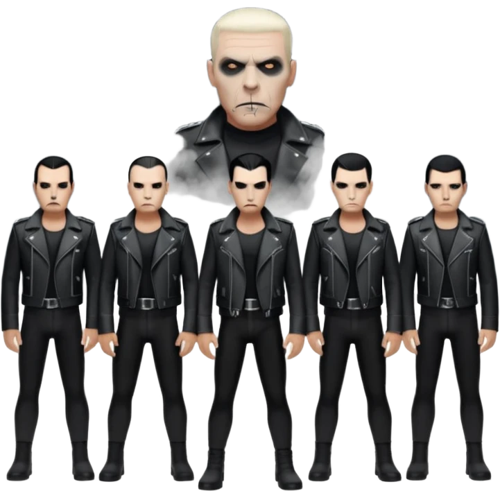 Whole rammstein band standing as a group emoji