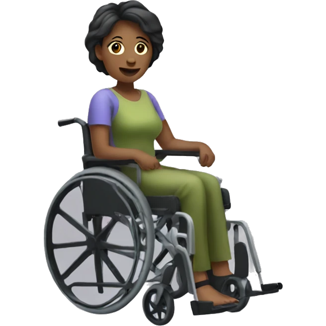 disabled woman without arm emoji