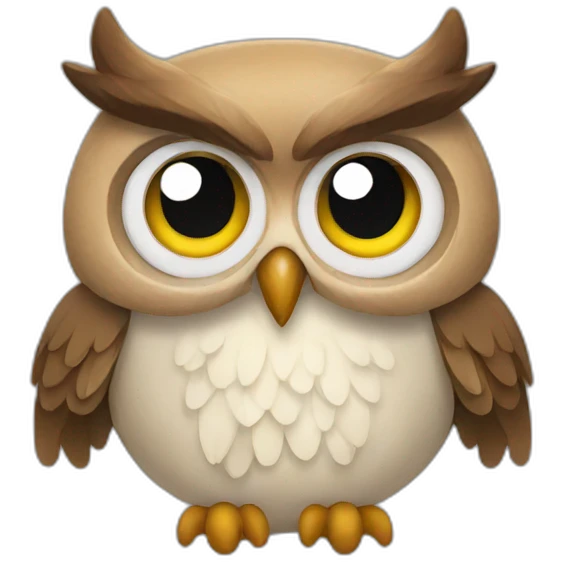 An owl emoji