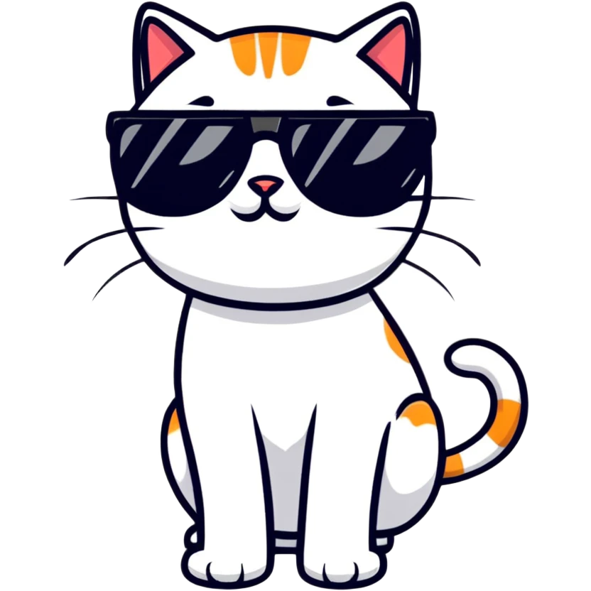 Cat with sunglasses emoji
