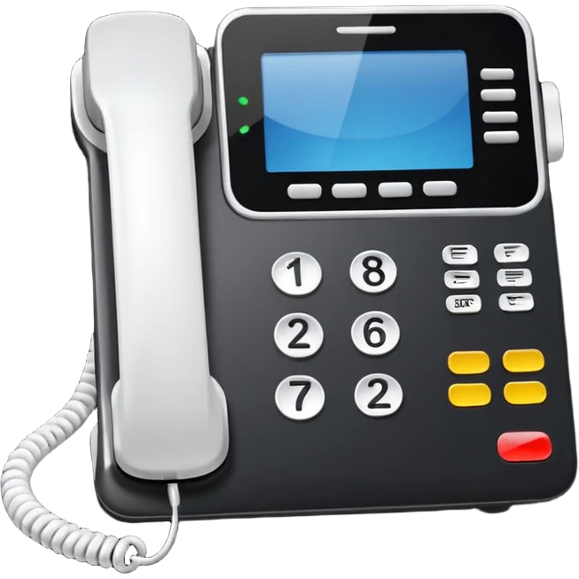 Corporate Black office phone emoji