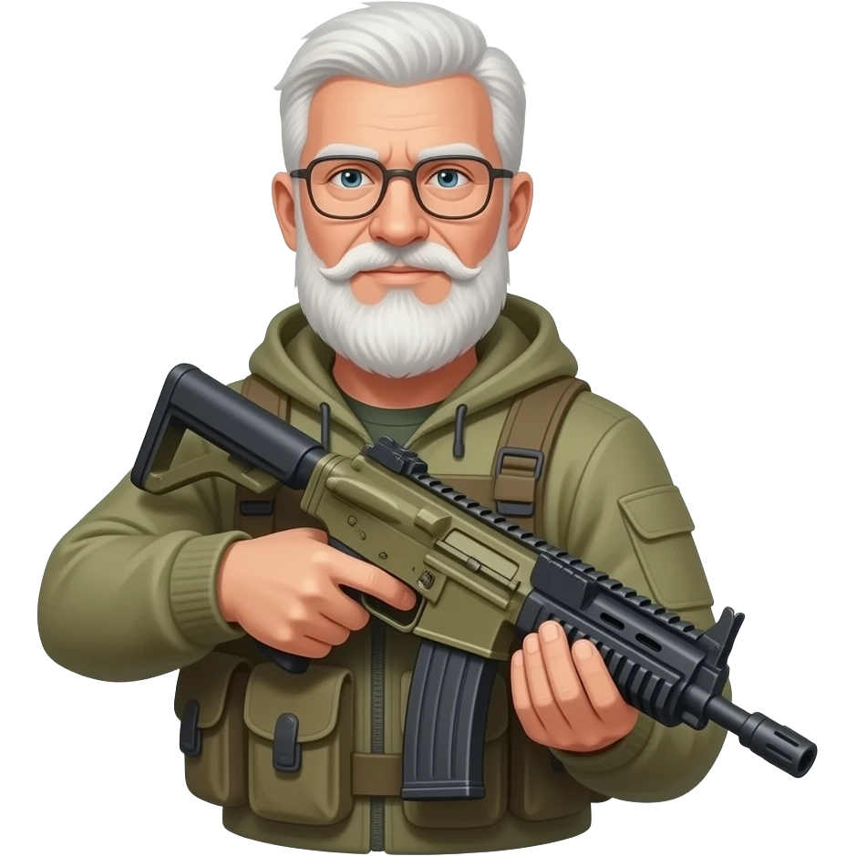 Cher blanc avec un lance roquette emoji