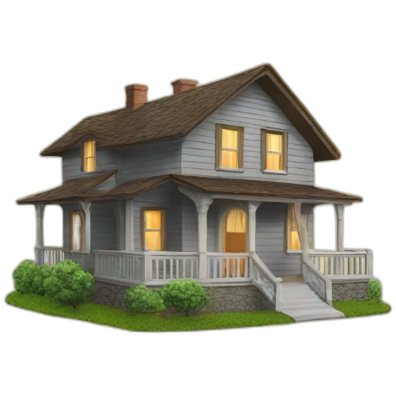 a house with a sun emoji