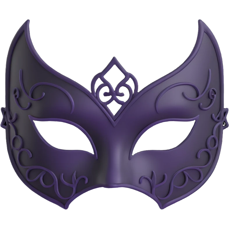 black masquerade eye mask emoji