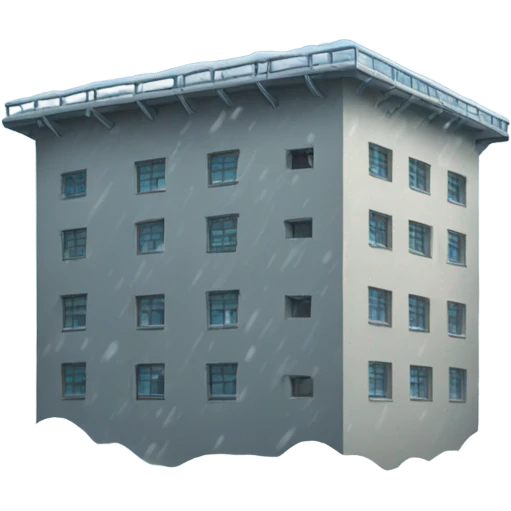 Siberian prison being snowed on emoji