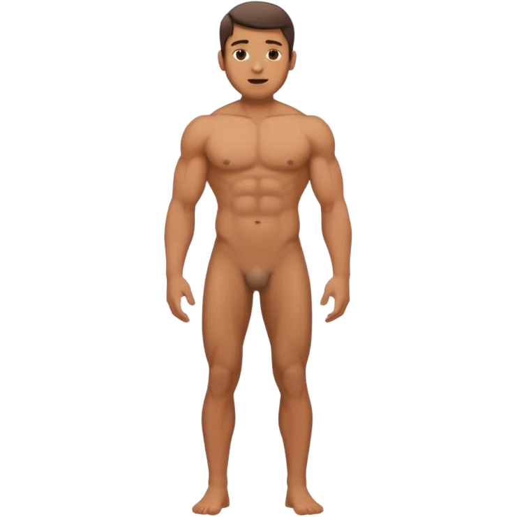 Whole man  with whole body naked with penis emoji