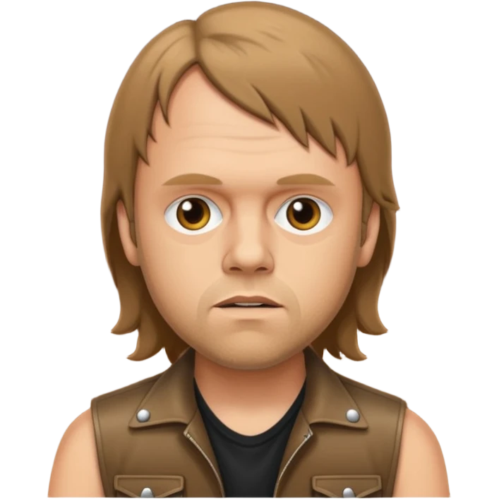 Lars ulrich in the 80s, (brown mullet, young) emoji