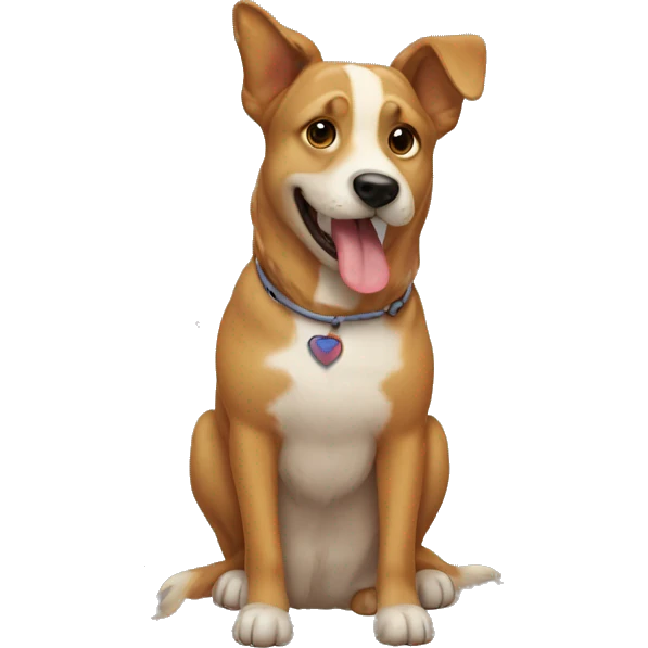 dog saing i love u emoji
