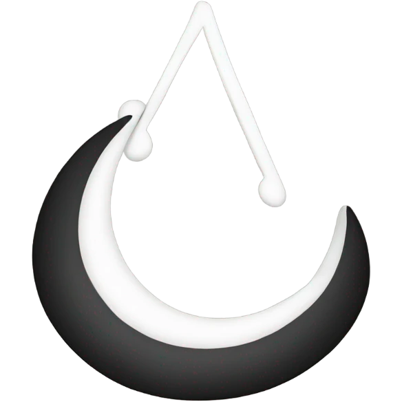 Infinity sign with a half moon on top emoji
