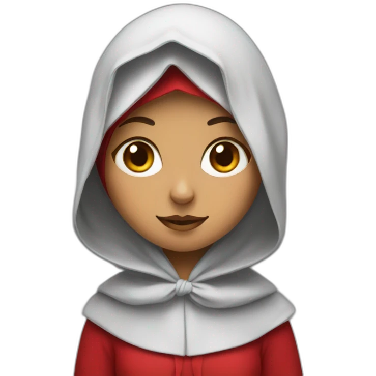 little red riding hood wearing a hijab emoji