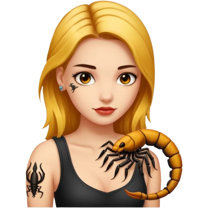 Girl with Scorpion Tattoo emoji