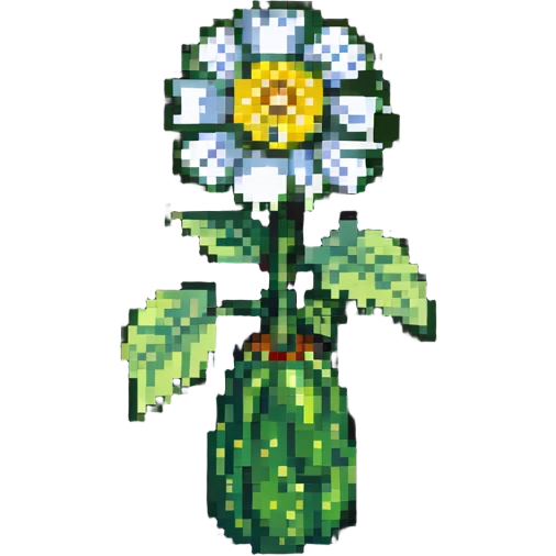 zucchini with a flower emoji