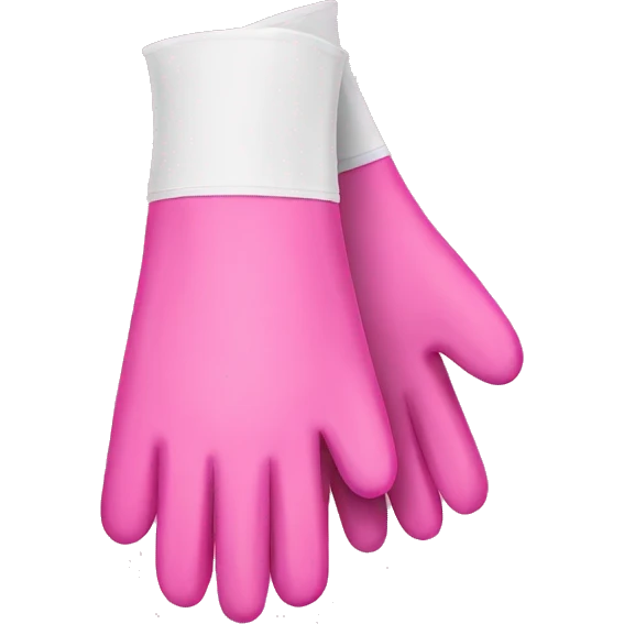 pair of pink cleaning gloves emoji