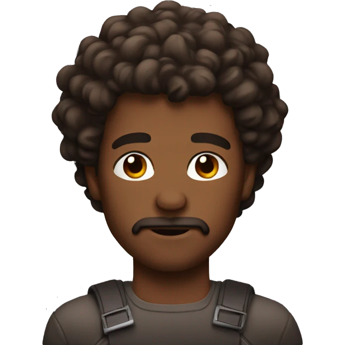 Super strong man with brown curls  emoji