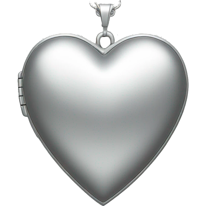 Silver locket heart emoji