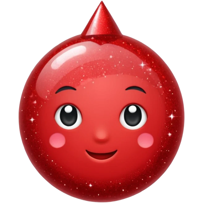 red glitter ping emoji