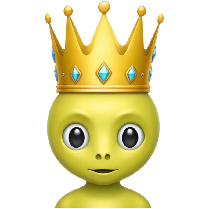 yellowalien with crowN emoji