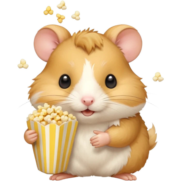 hamster holding pop corn emoji