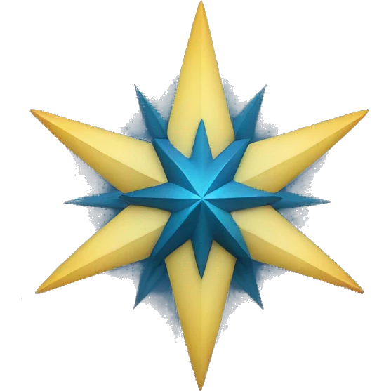 Nine sided star of baha'i emoji