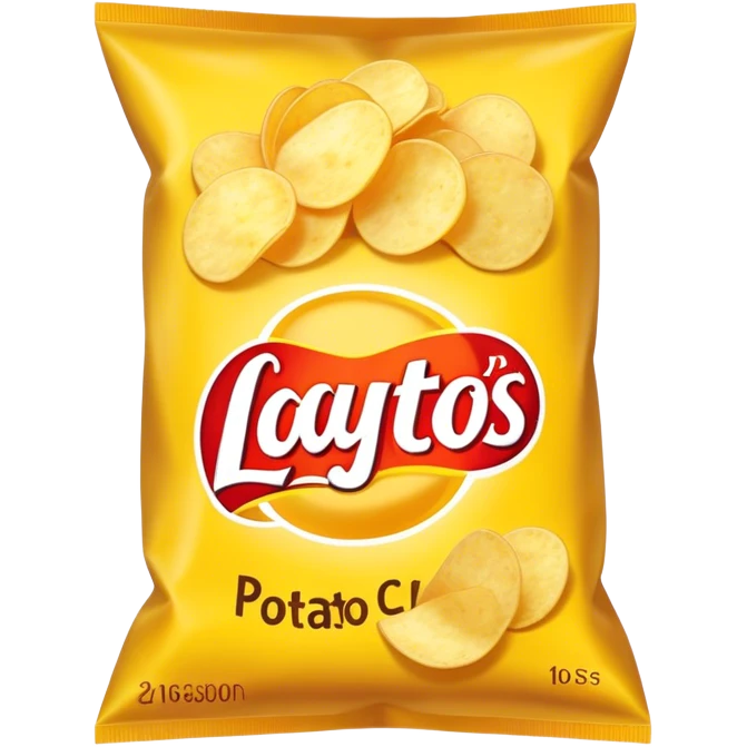 Bag of potato lays chips emoji