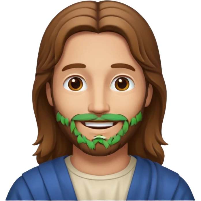 make a picture of Jesus smile emoji