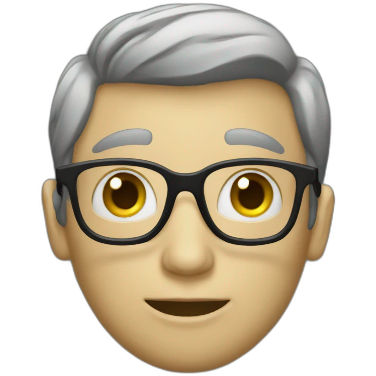 white skinny programmer with glasses emoji