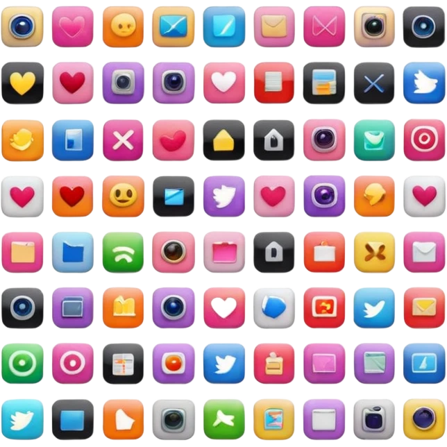 a girly multiple framed photos emoji