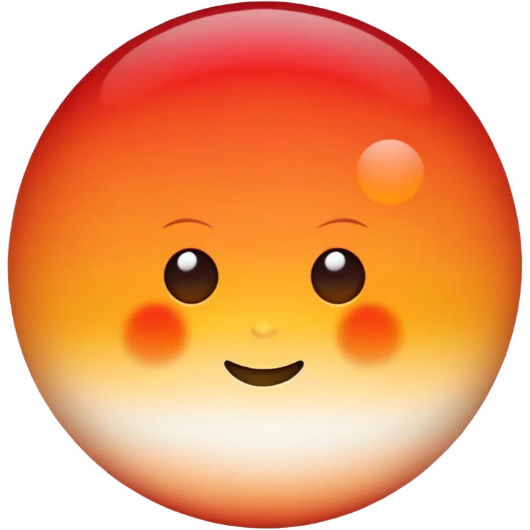 A sunset sun with orange and red gradients emoji