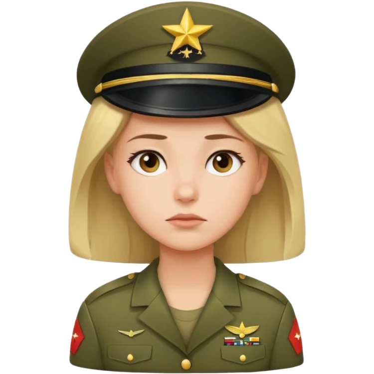the girl thinks about the guy who is in the army emoji