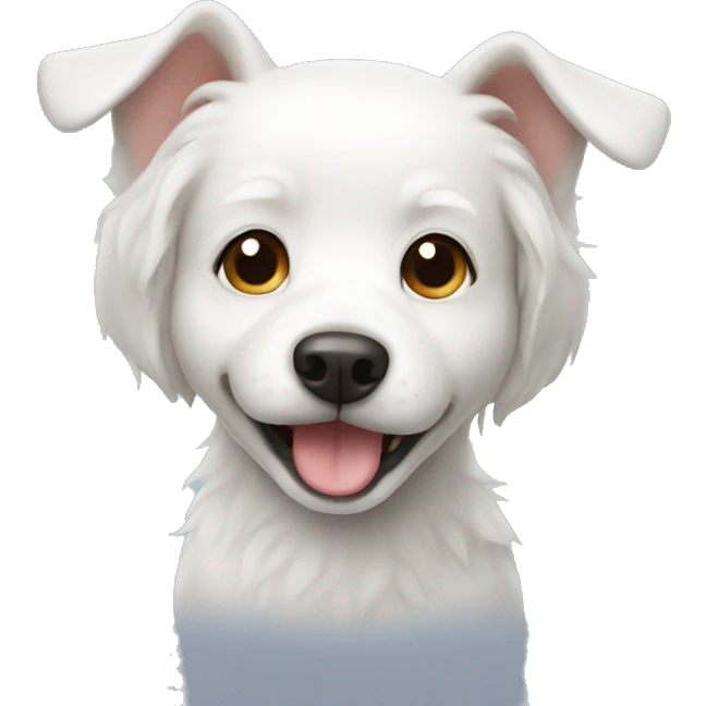 Cute white dog emoji