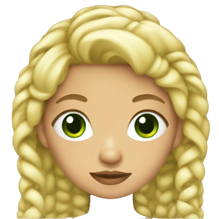 Blonde chicana with green eyes and pigtails emoji