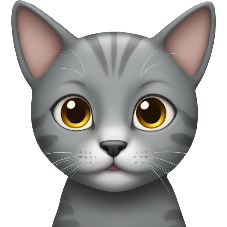 Cute grey cat emoji