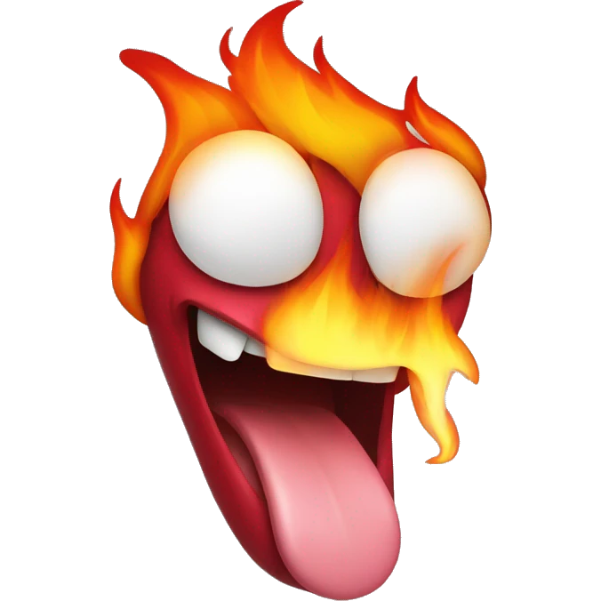 tongue with fire  emoji