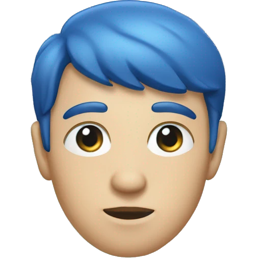 homme yeux bleus début de calvitie emoji