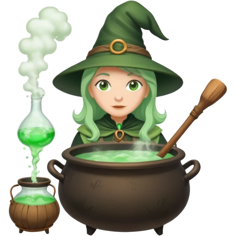 green witch cooking potion emoji
