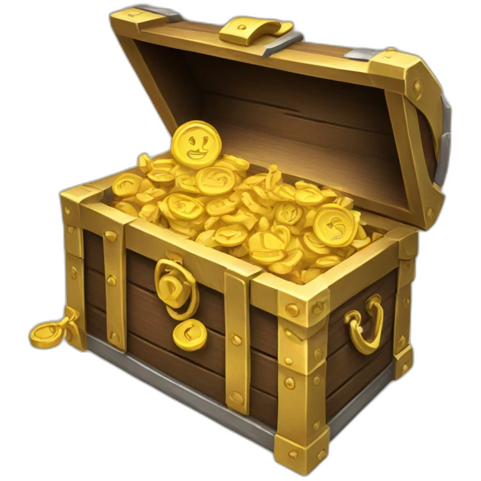 open treasure chest with iphones inside emoji
