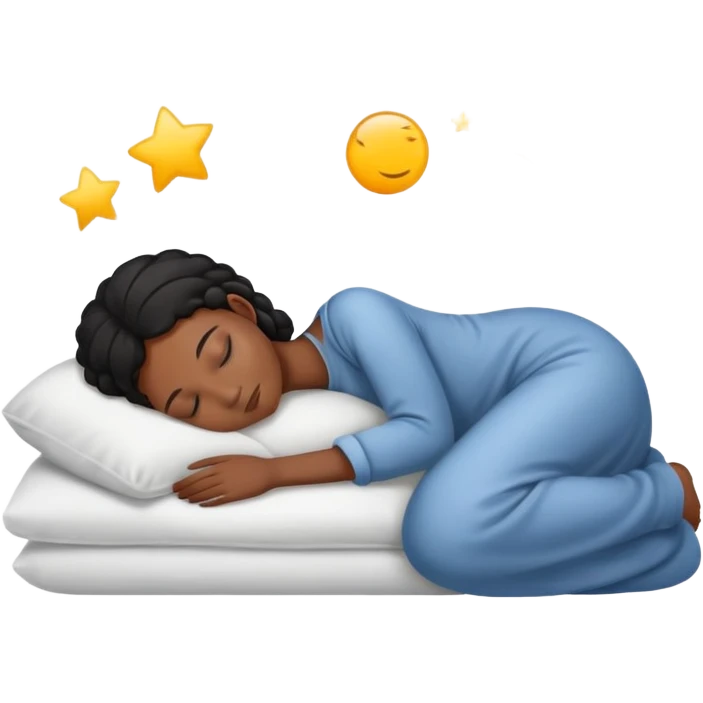 black girl sleeping emoji