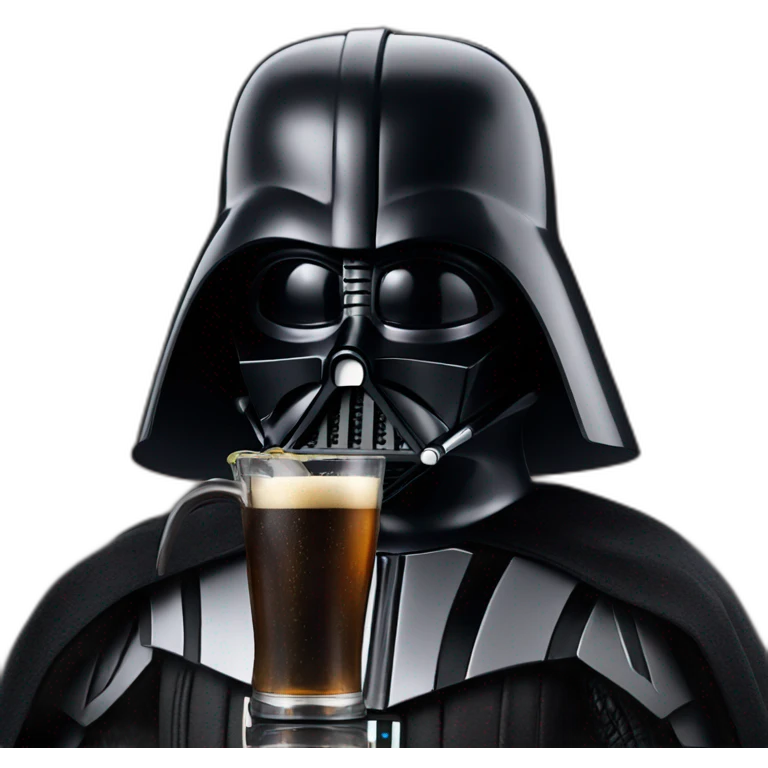 Darth Vader-drink-beer emoji