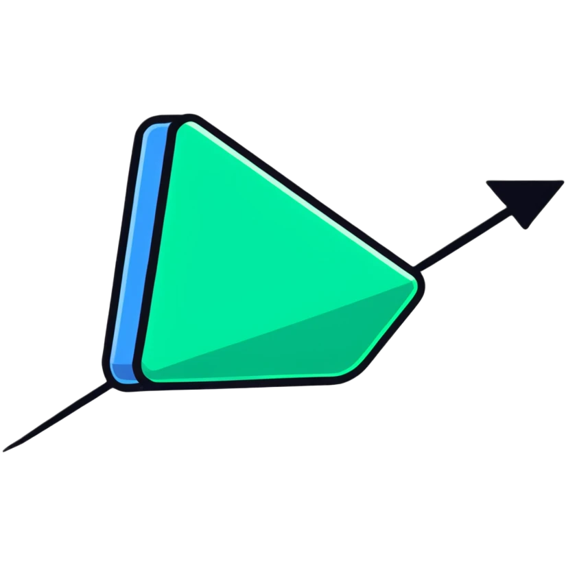 Cartoon stylized arrow cursor clicking emoji