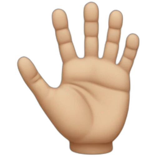 Hand with 8 fingers emoji