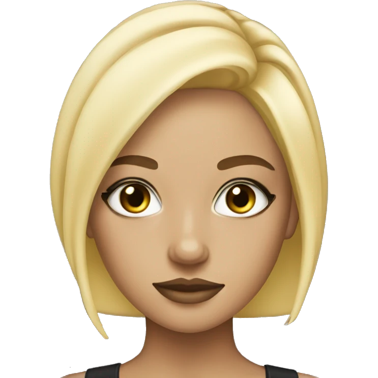 Blonde girl with heavy eyeliner emoji
