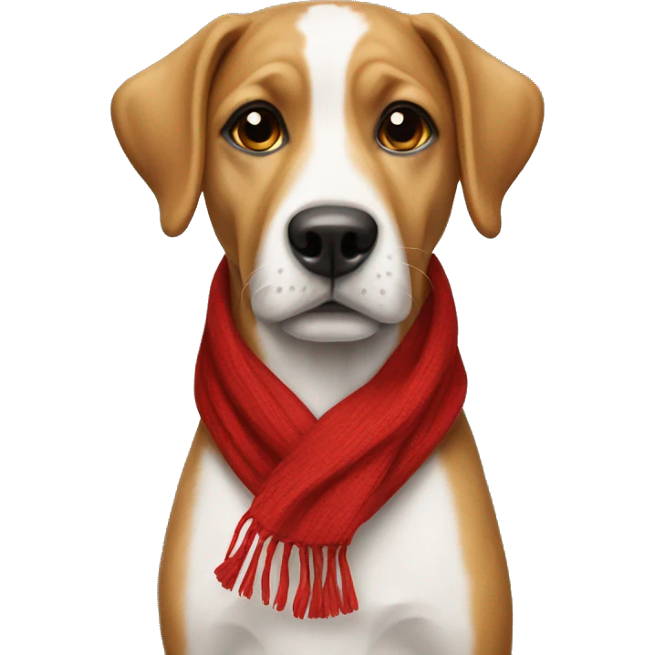 Dog with red scarf emoji