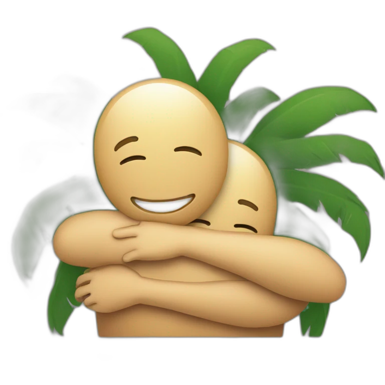 hugging face but palms face down emoji