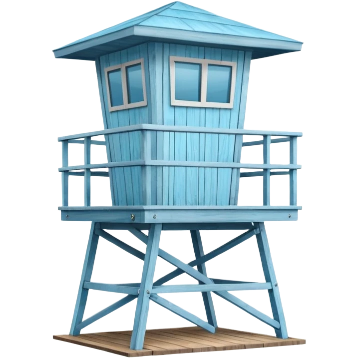 lifeguard tower, in light blue colour emoji